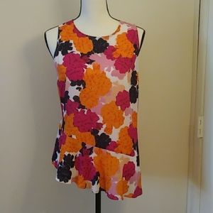 Maison Jules top bright floral sleeveless NWT Sm